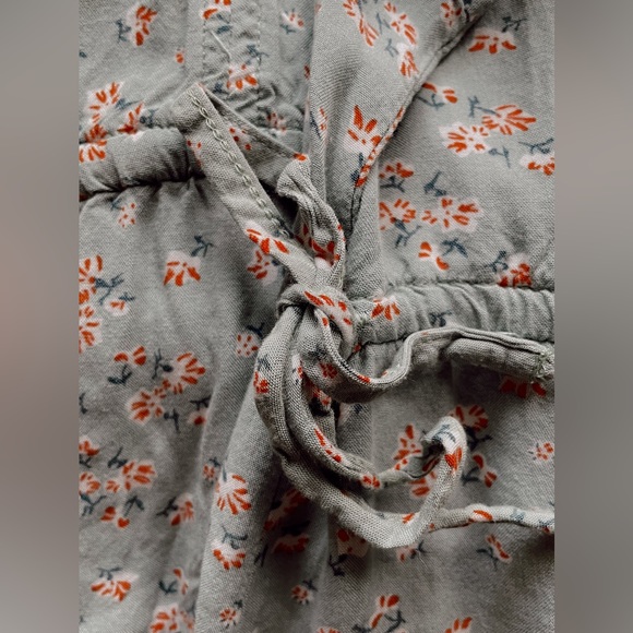 Blue Small Floral Pattern Layered Flowy Dress - Picture 4 of 12